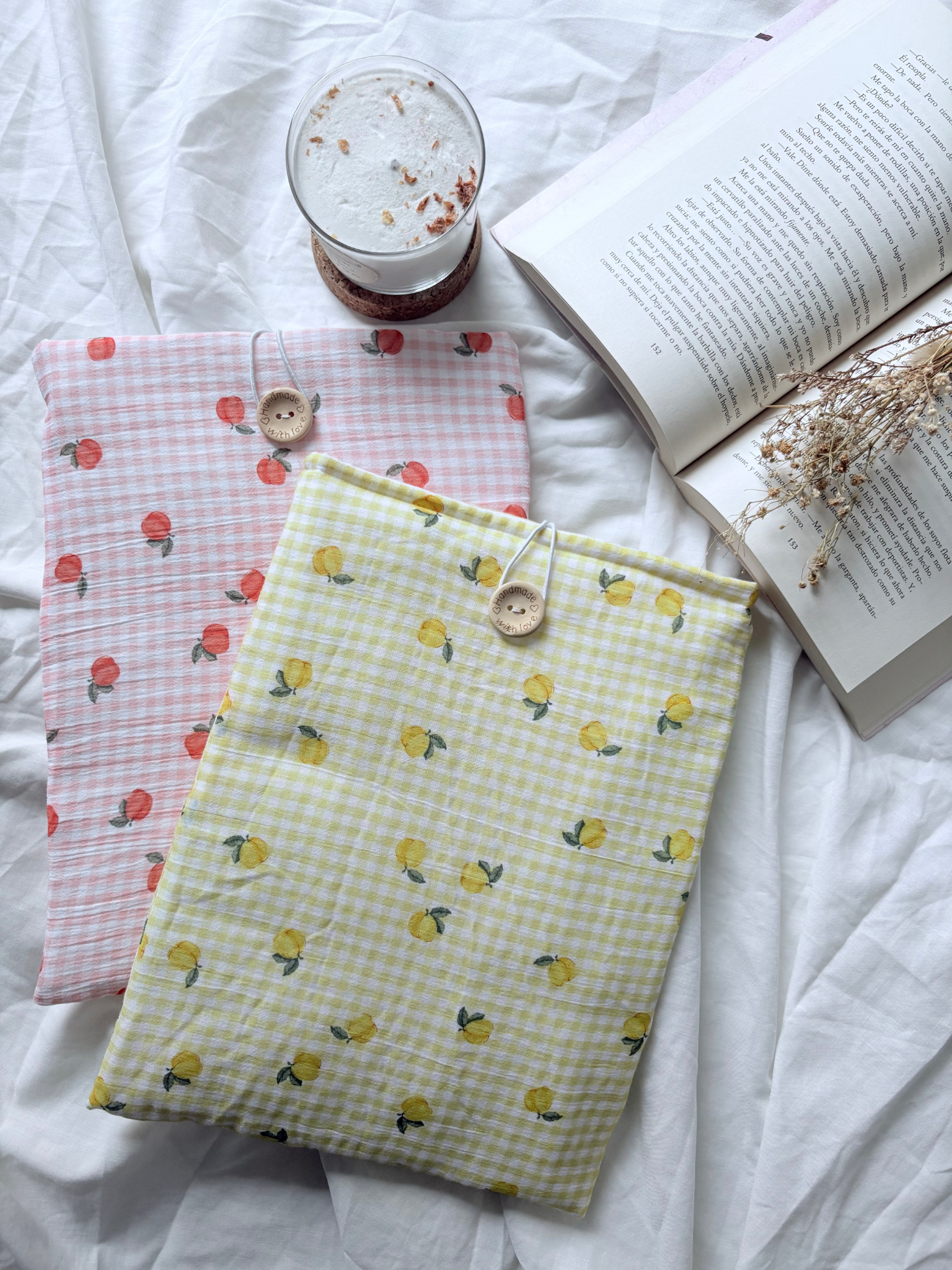 Funda vichy y frutas